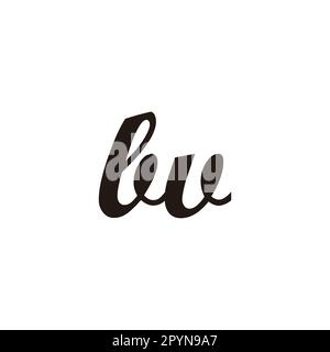 Letter bv connect geometric symbol simple logo vector Stock Vector