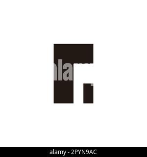 Letter rc cr r c square stripe geometric symbol simple logo vector Stock Vector