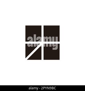 Window, fold geometric simple symbol logo vector Stock Vector