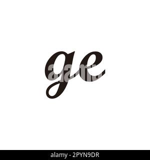 Letter ge connect geometric symbol simple logo vector Stock Vector