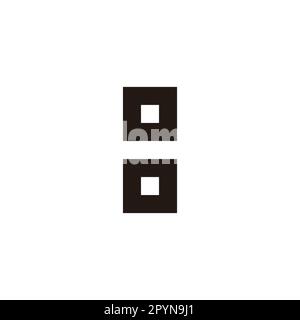 Number 8 square unique geometric symbol simple logo vector Stock Vector