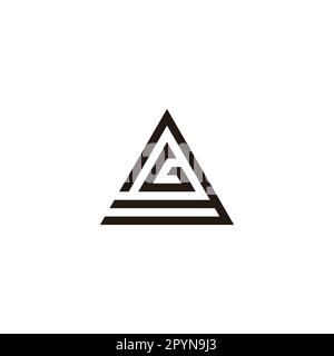 Letter G in 3, triangle geometric symbol simple logo vector Stock Vector