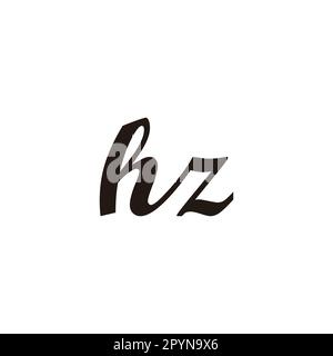 Letter hz connect geometric symbol simple logo vector Stock Vector