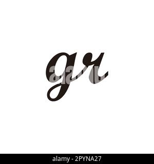 Letter gr connect geometric symbol simple logo vector Stock Vector