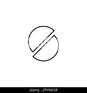letter a d slice simple line geometric logo vector Stock Vector Image ...