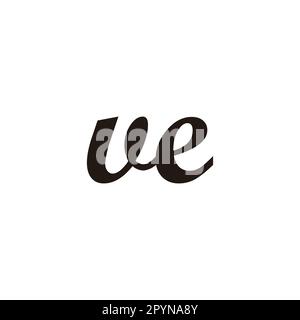 Letter ve connect geometric symbol simple logo vector Stock Vector