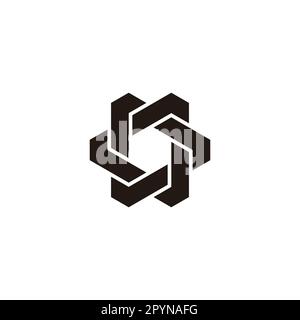 Letter D double, fold geometric symbol simple logo vector Stock Vector