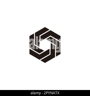 Letter O hexagon, fold geometric symbol simple logo vector Stock Vector ...