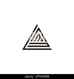 Letter L, m and number 3 triangle geometric symbol simple logo vector Stock Vector