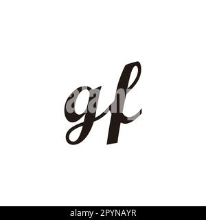 Letter gf connect geometric symbol simple logo vector Stock Vector