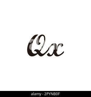 Letter Qx connect geometric symbol simple logo vector Stock Vector