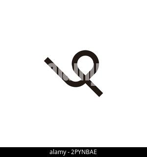 Letter V balloon geometric symbol simple logo vector Stock Vector