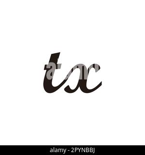 Letter tx connect geometric symbol simple logo vector Stock Vector