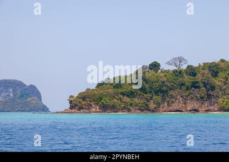 Bamboo island in thailand andaman sea. travel during vacation to the hot countries of asia. Stock Photo