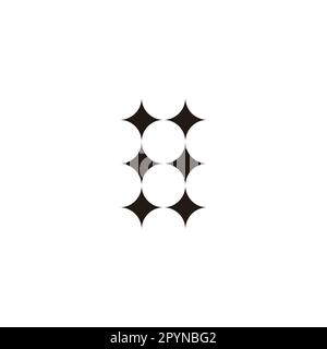 Number 8 light, geometric symbol simple logo vector Stock Vector