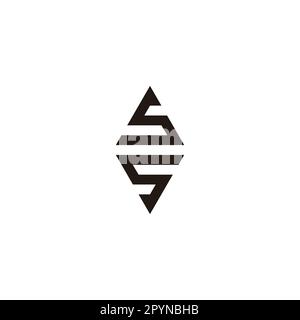 Letters S, gem geometric symbol simple logo vector Stock Vector