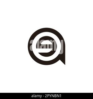 Letter g in message, circle geometric symbol simple logo vector Stock Vector