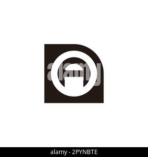 Letter A in file, circle geometric symbol simple logo vector Stock Vector