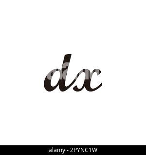 Letter dx connect geometric symbol simple logo vector Stock Vector