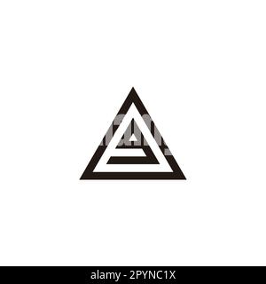Letter g in o, triangle geometric symbol simple logo vector Stock Vector