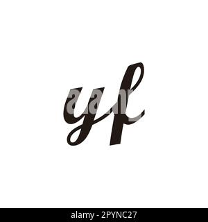 Letter yf connect geometric symbol simple logo vector Stock Vector