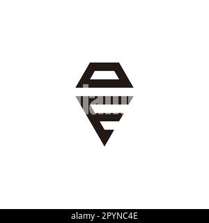Letter E and o diamond geometric symbol simple logo vector Stock Vector