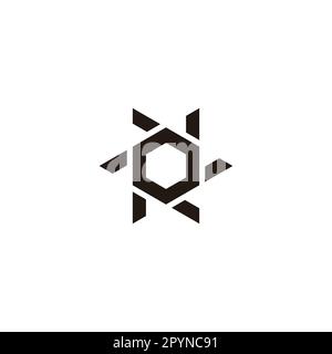 Letter O hexagon, rotation geometric symbol simple logo vector Stock Vector