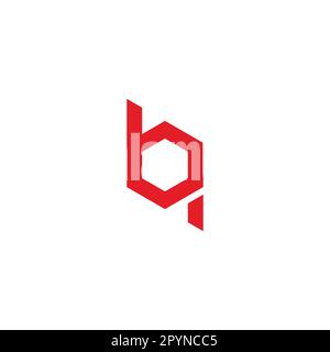 Letter bq hexagon geometric symbol simple logo vector Stock Vector