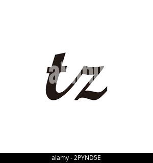 Letter tz connect geometric symbol simple logo vector Stock Vector