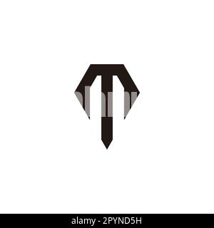 Letter M diamond, unique geometric symbol simple logo vector Stock Vector