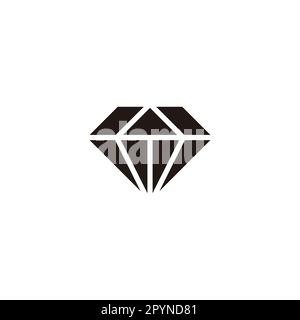 Diamond, unique geometric symbol simple logo vector Stock Vector