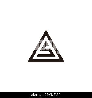 Letter s in o, triangle geometric symbol simple logo vector Stock Vector