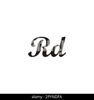 Letter Rd connect geometric symbol simple logo vector Stock Vector