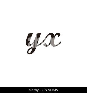Letter yx connect geometric symbol simple logo vector Stock Vector