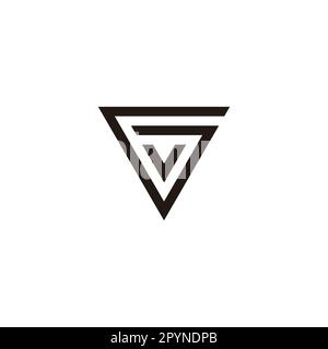 Letter v in G, triangle geometric symbol simple logo vector Stock Vector