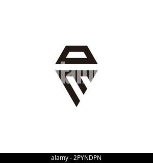 Letter M and o diamond geometric symbol simple logo vector Stock Vector
