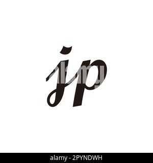 Letter jp connect geometric symbol simple logo vector Stock Vector