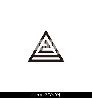Number 2 in 8, triangle geometric symbol simple logo vector Stock Vector