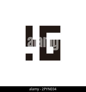 Letter L and G unique geometric symbol simple logo vector Stock Vector
