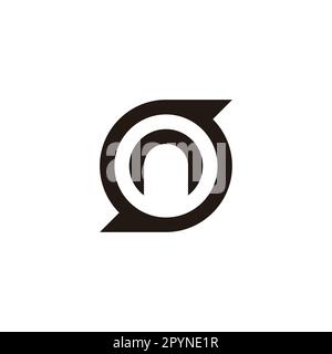 Letter n in S, circle geometric symbol simple logo vector Stock Vector