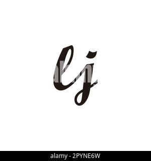 Letter Lj connect geometric symbol simple logo vector Stock Vector