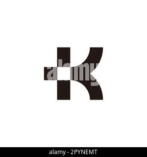 Letter KY YK K Y outline geometric symbol simple logo vector Stock Vector