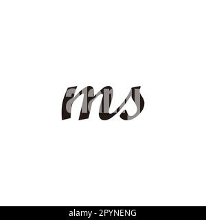 Letter ms connect geometric symbol simple logo vector Stock Vector