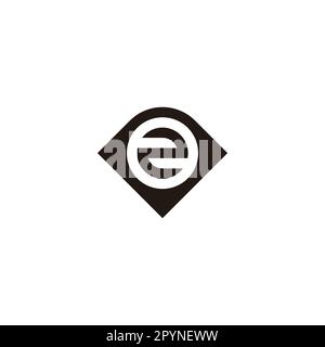 Number 2 in diamond, circle geometric symbol simple logo vector Stock Vector