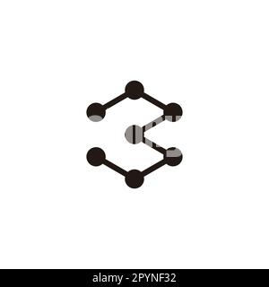Number 3 hexagon, molecules geometric symbol simple logo vector Stock Vector