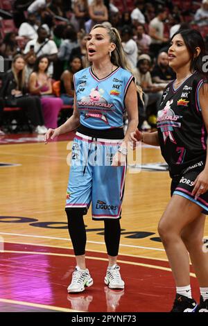 SUNRISE FL - MAY 03: Marysol Patton is seen on the court during the Wooshi World Celebrity Basketball Classic at The FLA Live Arena on May 3, 2023 in Sunrise, Florida. Credit: mpi04/MediaPunch Stock Photo