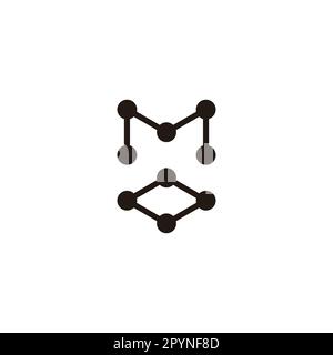 Letter M and o shield geometric symbol simple logo vector Stock Vector