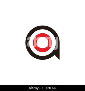 Letter o message, circle geometric symbol simple logo vector Stock Vector