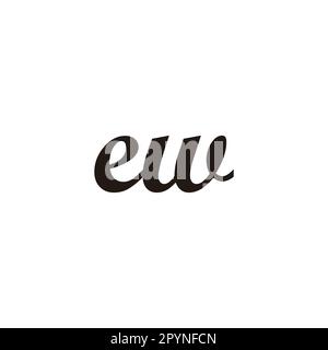 Letter ew connect geometric symbol simple logo vector Stock Vector