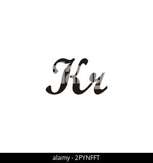 Letter Kr connect geometric symbol simple logo vector Stock Vector